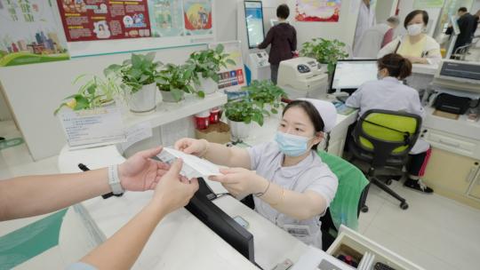 中医院大堂 就诊挂号 大厅 护士 医疗