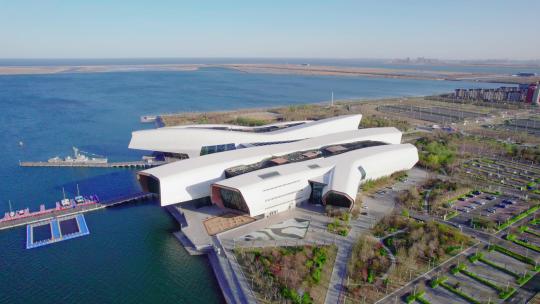 天津滨海新区国家海洋博物馆景观航拍