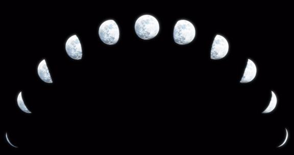 月相(ae模版)图月亮 月相 圆缺 满月