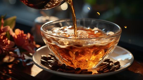 咖啡饮料红茶饮品茶杯泡茶香气茶道蒸汽