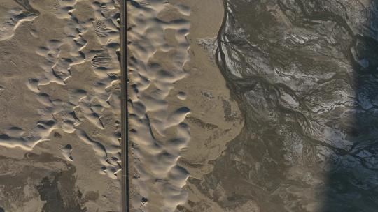 西藏十万个沙丘航拍