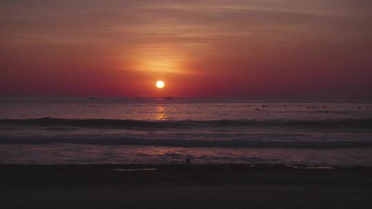 海边日落大海夕阳视频素材模板下载