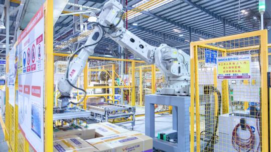 智慧工厂 数字化机器人 家电生产线 延时
