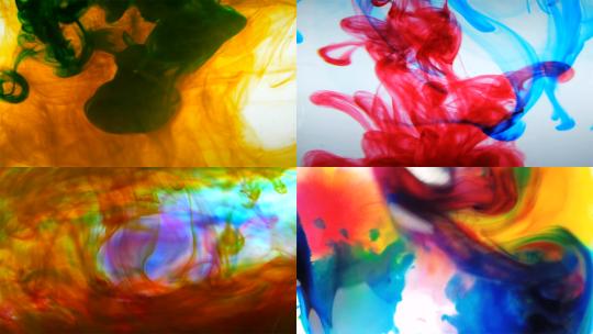 【合集】色彩融合抽象艺术风格背景颜色流动视频素材模板下载