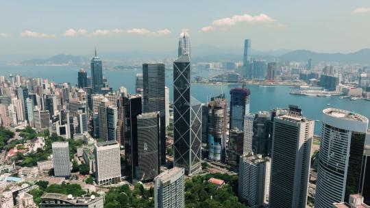 繁华的香港维多利亚港视频素材模板下载