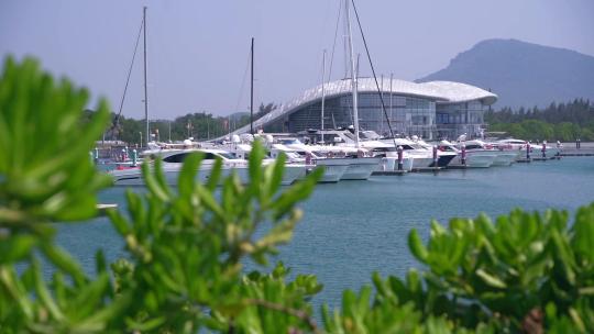 海南华润石梅湾国际游艇码头风景