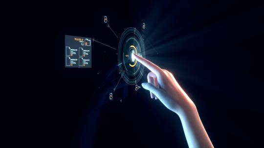 手指点击触摸屏幕科技