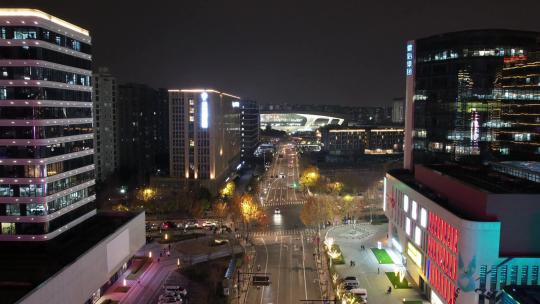 杭州火车东站夜景视频素材模板下载