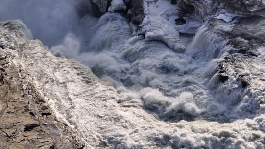 冬季黄河瀑布 5高清在线视频素材下载