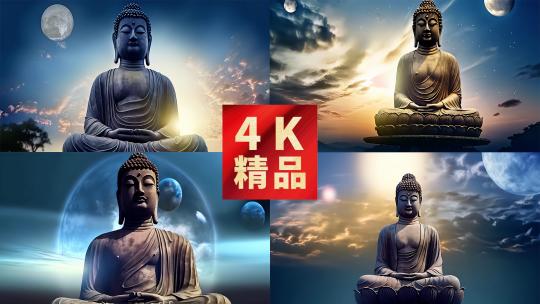 4k佛像 宇宙 星辰 感受 顿悟 合集高清在线视频素材下载