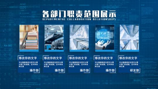 【无插件】蓝色架构分类图