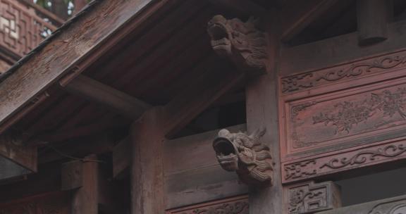 贵州茅台镇木楼木雕木房子老建筑木艺艺术