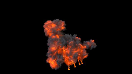 4k空中爆炸的浓烟火光光效-alpha (3)