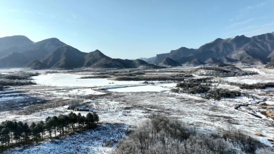 4K航拍冬季雪景