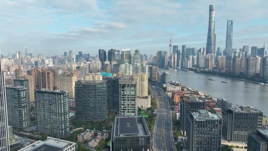 上海北外滩CBD绿地金融广场航拍4K-10
