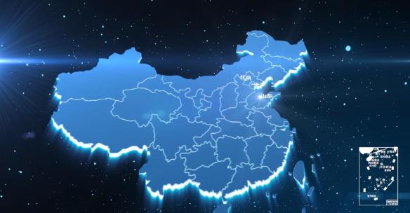 高端简洁中国科技地图