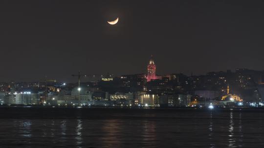 城市的夜晚延时