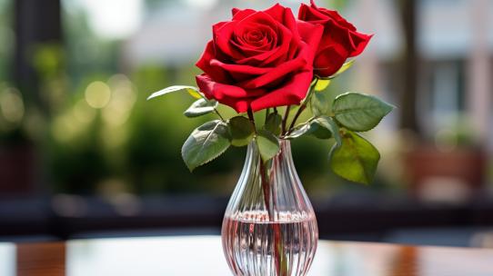 红玫瑰鲜花瓣花朵玫瑰花束浪漫绽放美丽红视频素材模板下载