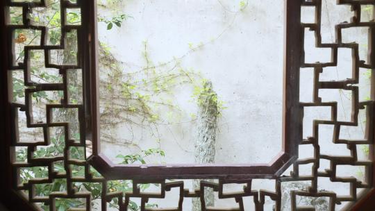 中国传统苏州园林古典建筑花窗