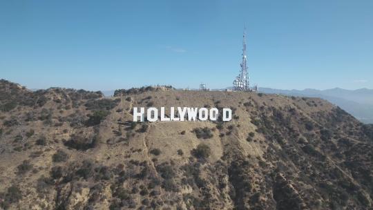 好莱坞标志的鸟瞰图