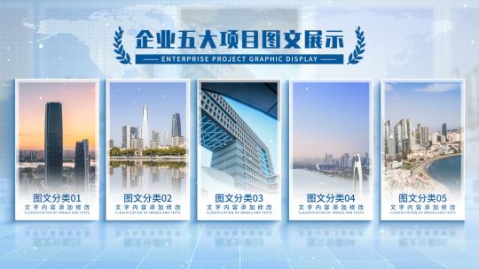 明亮企业项目图文分类展示AE模板