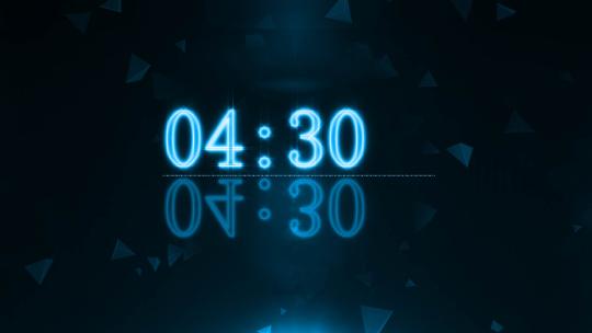 蓝色科技炫酷倒计时大标题展示