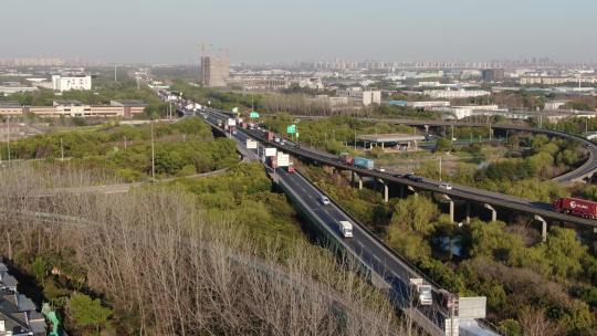 上海 城市建设 高速公路 车流 收费站 实拍