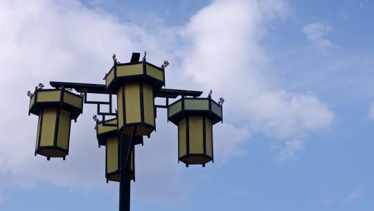 古典路灯情绪意境实拍视频