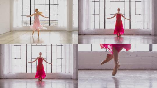 【合集】美丽的芭蕾舞演员在慢动作视频素材模板下载