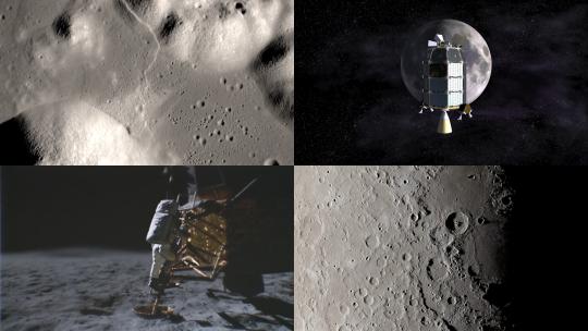 【合集】实拍月球表面 宇航员