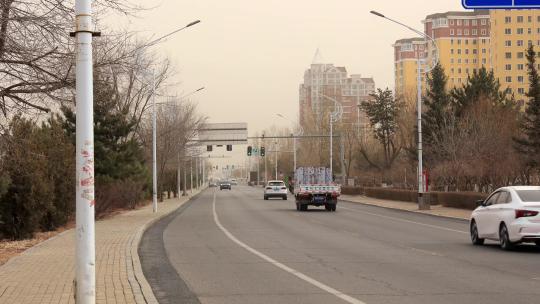 城市雾霾 沙尘暴 环境污染视频素材模板下载