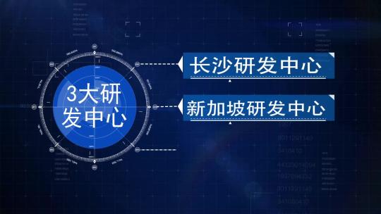 蓝色科技架构框架信息文字分类展示AE模板