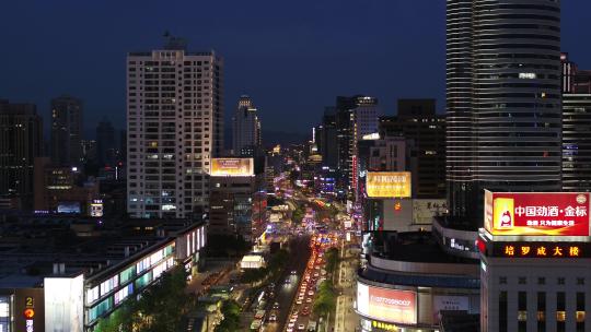 宁波城市航拍夜景