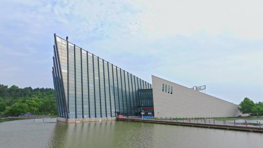 武汉中山舰博物馆仰视环绕镜头