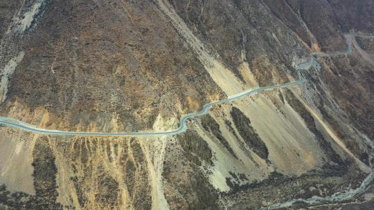 4K西藏觉巴村318国道线山路航拍一镜到底