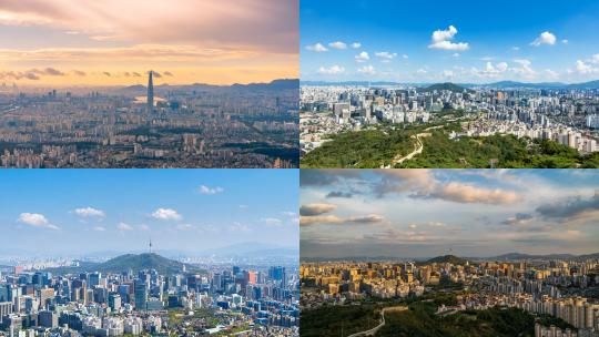 【合集】 首都 首尔 城市全景 无人机拍摄