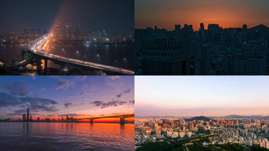【合集】韩国城市 首都 首尔 天空逐渐变暗