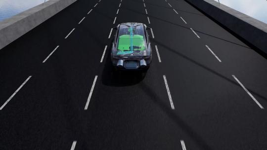 节能减排 汽车行驶 新能源汽车视频素材模板下载