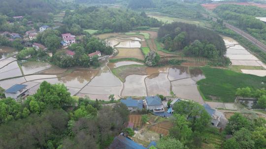 南方丘陵山川农业种植农田航拍