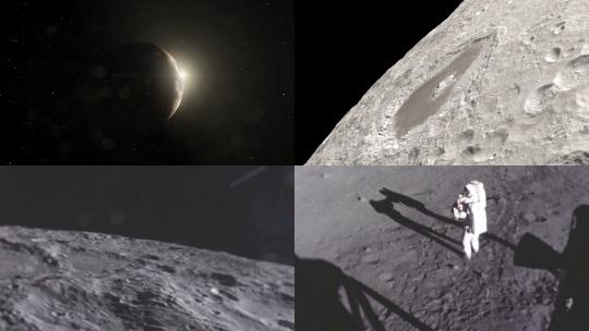 【合集】实拍月球表面 宇航员登月视频素材模板下载