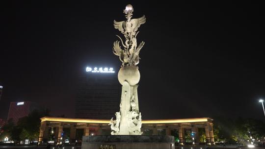 芜湖鸠兹广场雕塑视频素材模板下载
