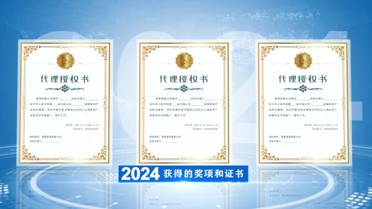 （无插件）简洁企业专利证书荣誉证书