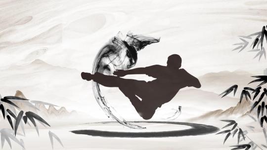 水墨古风武术功夫太极视频背景