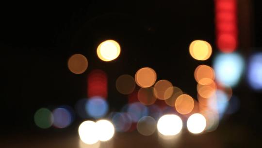 城市夜景 城市灯光 虚焦 光晕 城市光晕视频素材模板下载
