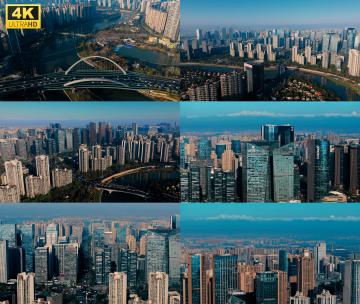 成都城市航拍-2视频素材模板下载