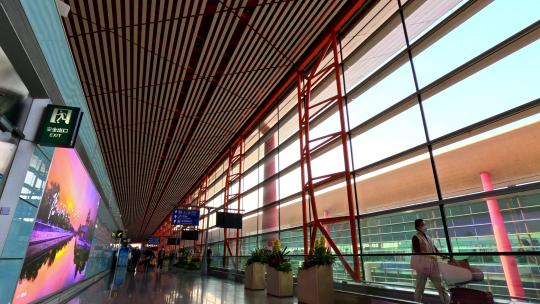福建机场走廊视频素材模板下载