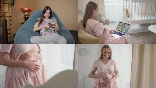 【合集】孕妇在房间玩婴儿鞋视频素材模板下载