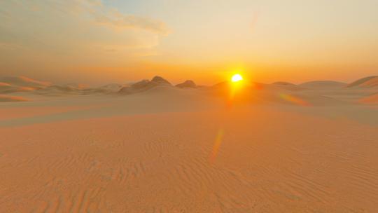 沙漠日出日落延时摄影