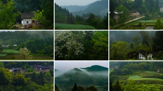 合集乡村云雾山林农村田园雨季延时高清在线视频素材下载