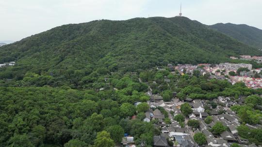 航拍江苏无锡惠山古镇5A景区